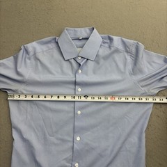 State & Liberty Stretch Performance Long Sleeve Shirt Button Medium Mens Blue
