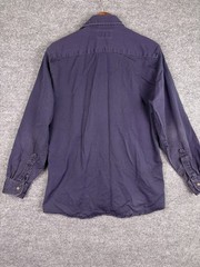 Bulwark FR Flame Resistant CAT 2 Button Work Shirt Navy Blue Size Medium