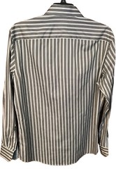 Bugatchi Shaped Fit Men’s Size Large Cotton Shirt Black & White Striped