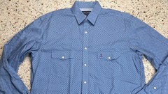 Lucchese Bootmaker Men’s Cobalt & Ruby All Over Print Long Sleeve Shirt Size L