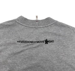 Moncler Grenoble Logo Sweatshirt Grey Men Size M Pullover Graphic Cotton Pocket
