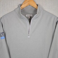 PETER MILLAR Mens Size Medium Performance 1/4 Zip Perth Pullover Gray Golf