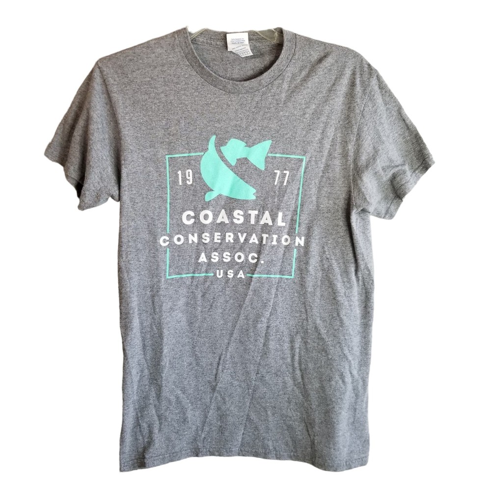CCA Coastal Conservation Association Established 1977 Mens Fishing T-Shirt Small