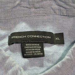 French Connection Button Down Men’s Extra Large Preppy Minimalist Lounge Blue