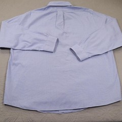 Brooks Brothers Dress Shirt Mens XL Blue Micro Check Houndstooth Regent Supima