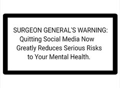 Anti Social Media T Shirt Surgeon General Warning Gildan 2XL Tee- Silkscreen