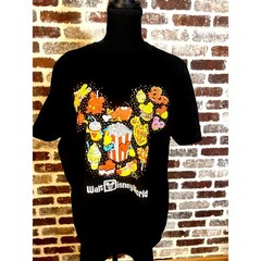 Walt Disney World Eats Mickey Mouse Organic Cotton Embroidered Logo Adult Size L