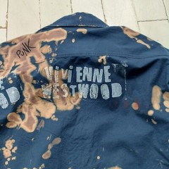 VIVIENNE WESTWOOD SHIRT Size L – CUSTOMISED Hand PRINTED by Paul McNeil STUNNING