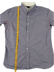French Connection Button Down Long Sleeve Dress Shirt Mens Size X-Large XL Blue