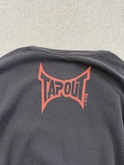 Vintage Y2K Tapout Thermal Shirt Long Sleeve Mens XL Black Goth American MMA Tee