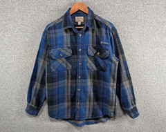 Cabela’s Outdoor Wear Plaid Heavy Flannel Work Lumberjack Button Shirt Men’s M