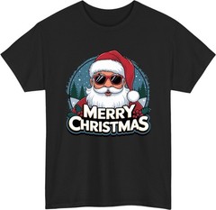 Cool Santa Christmas T-Shirt-Retro Merry Christmas Sunglasses Tee Holiday Gift
