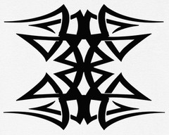Tribal Geometric Spike Pattern Abstract T-Shirt Tattoo Art