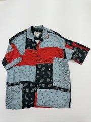 Pull&Bear Mens Shirt Multicoloured Patchwork Size M Casual Button Down