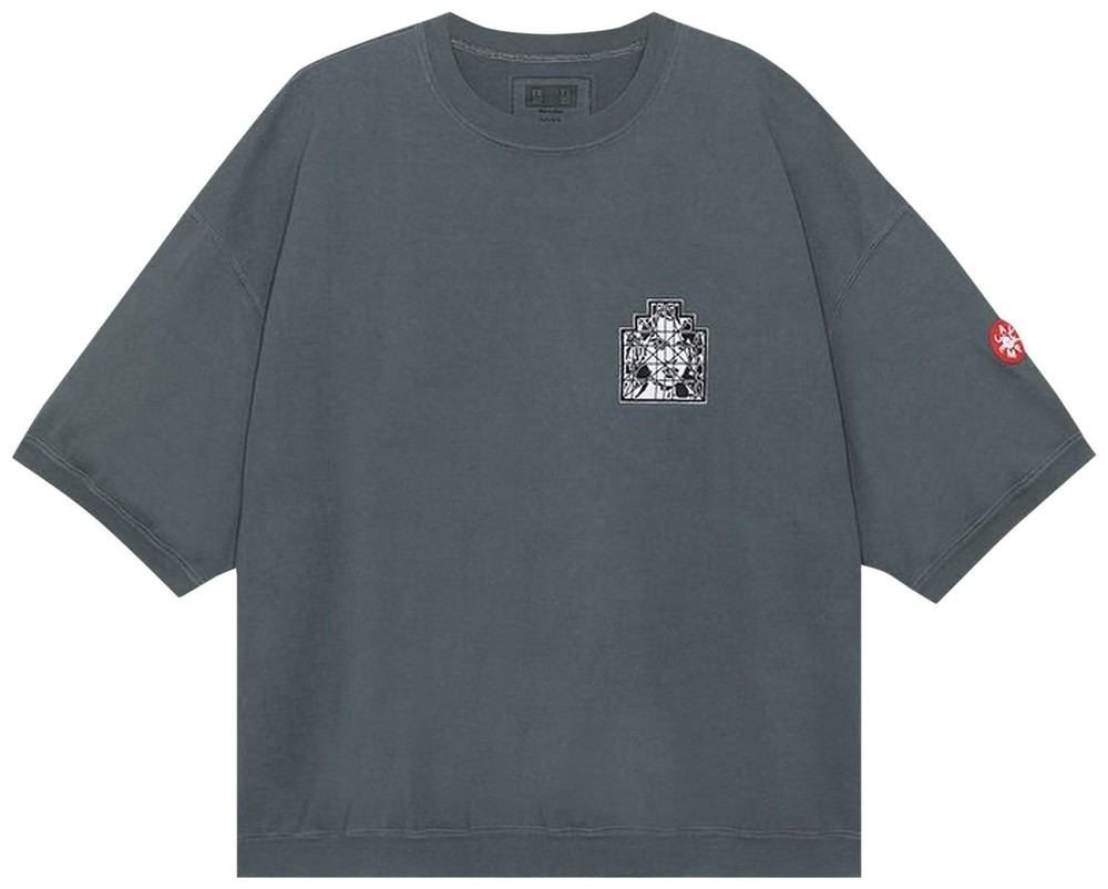 VGC! Cav Empt Overdye Zig Patch Short-Sleeve Crewneck Charcoal Sz Large