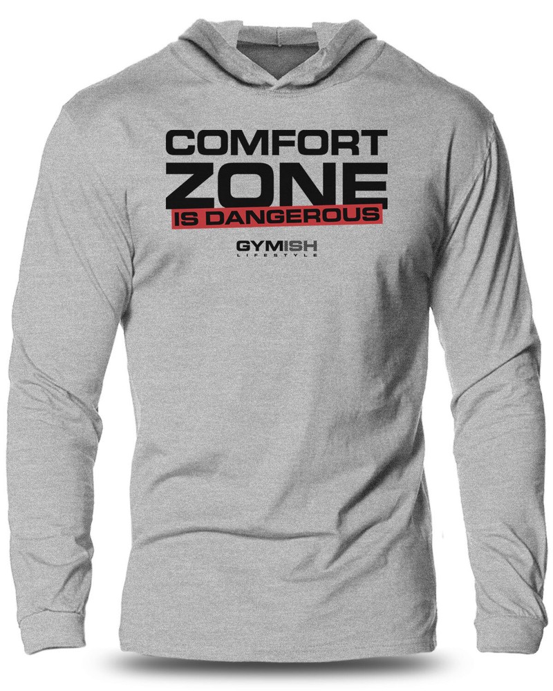 075. Comfort Zone Lightweight Long Sleeve Hooded T-Shirt for Men