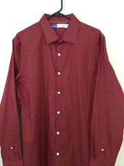 Old Navy Red Black Gingham Plaid Button-Up LS Shirt – Men’s L Slim-Fit (NWT)