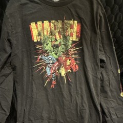 VINTAGE Marvel Men’s 2XL Black Long Sleeve Graphic Tee