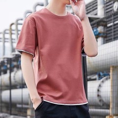 Universal Men’s Polyester Fiber Plain Crew Neck Tee Short Sleeves T-Shirt M-3XL