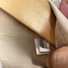 Giorgio Armani Collezioni Italy Cotton Twill Pocket Beige Tan Button Shirt 15.5