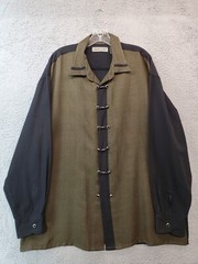 New Step Men’s Long Sleeve Button Up Size Extra Large Green & Black
