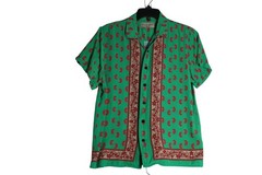 MAISON ARTICLE Button Down Block Paisley Hybrid Men’s Small Shirt with Matching
