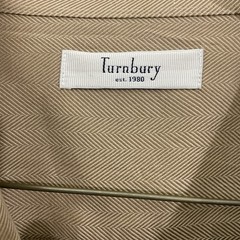 Turnbury Kacki Beige Solid Long Sleeve Button Down Dress Shirt Mens XL 35