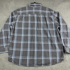 Carhartt Shirt Mens XL Loose Fit Midweight Plaid Casual Workwear Outdoor Blue