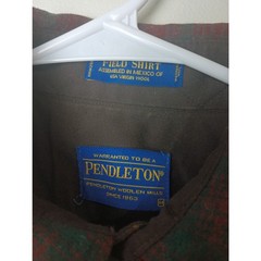 Pendleton Woolen Mills Plaid Burnside Double Breast Flannel Field Shirt Wool M