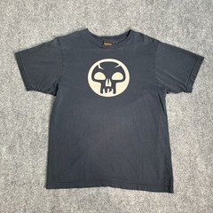 Magic: The Gathering Black Mana Symbol Skull Logo Graphic T-Shirt