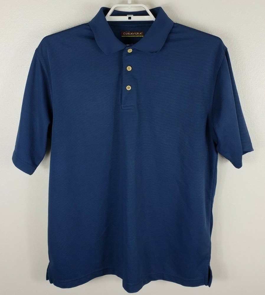 Cubavera Men’s Unknown Size Missing Tag Blue Short Sleeve Polo Shirt