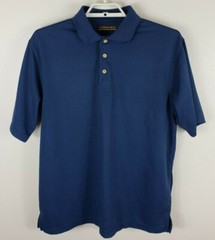 Cubavera Men’s Unknown Size Missing Tag Blue Short Sleeve Polo Shirt