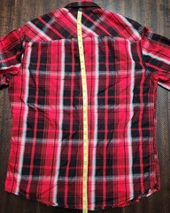 Surplus Longsleeve Full Button Shirt Mens Medium Red / Black