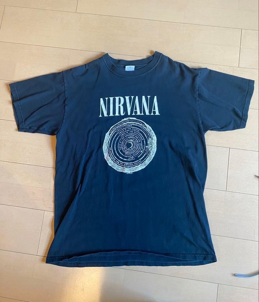 2000s NIRVANA “Vestibule” Double-Sided Print Short Sleeve T-Shirt, Black