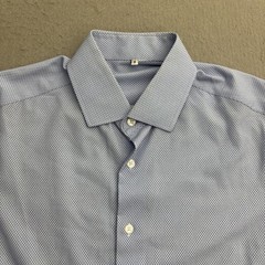 State & Liberty Stretch Performance Long Sleeve Shirt Button Medium Mens Blue