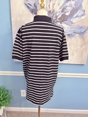 Polo Ralph Lauren Men’s L Black/White Striped Polo Shirt Short Sleeve Logo