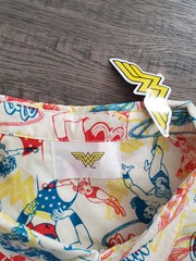 DC Comics Wonder Woman All Over Print Logo Novelty Button Up Shirt 3XL