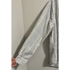 Southern Casanova Gingham Button Down in Cream Mens Large