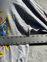 Vintage Y2K West Coast Choppers Long Sleeve T-Shirt Grey with Flame Graphics