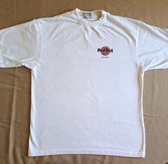 Hard Rock Cafe Rome White T Shirt Size XL
