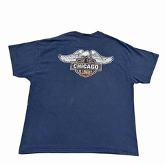 Coastal Classics Chicago Illinois Eagle T Shirt Black Motorcycle Biker XL XXL