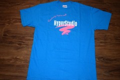 Hyperstudio vtg Apple Macintosh Mac iMac Deadstock Turquoise t shirt Usa Made M