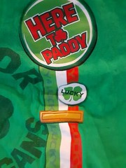 St Patrick’s Day Down For Shenanigans Green Shirt Men’s XL Paddy Lucky Suspender