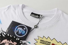 Authentic* Hellstar Cartoon Logo Glitter Logo T-shirt White