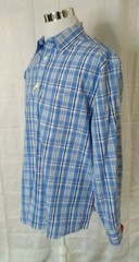 Orvis Button Front Button-Down Collar L/S Plaid Shirt Men’s Large Blue INV#J1244