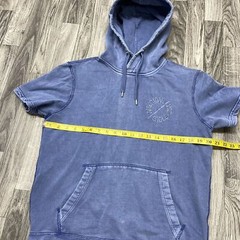 AMERICAN EAGLE Pullover Drawstring Tie Blue Hooded T-Shirt Men’s Size Small