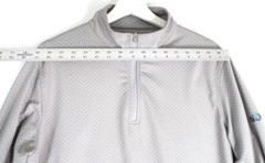 Peter Millar Perth 1/4 Zip Pullover Grey Mens M Performance Golf Ubiquity Logo