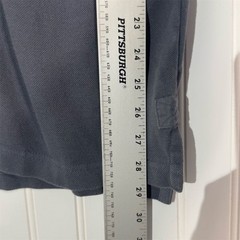 Duluth Trading Men’s Large Gray Polo Shirt Utility Pockets 100% Cotton Workwear