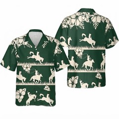 Cowboy Floral Pattern Lover Summer Aloha Hawaiian Shirt