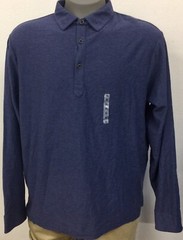 Rowm Men’s Navy Heather L/S 1/4 Button-Up Polo Shirt NWT $49.50 Choose Size